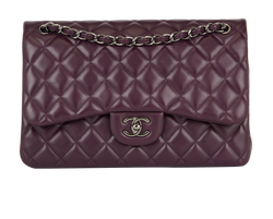 Jumbo Classic Double Flap, Lambskin, Purple, 15447321 (2011), 2*